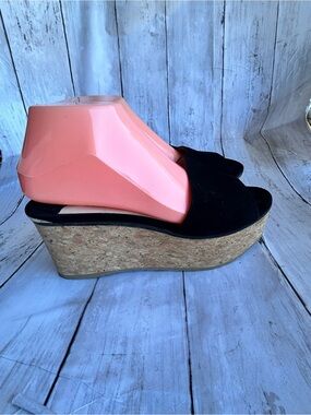 Jimmy Choo Deedee 80 bordeaux suede platform wedge sandals
